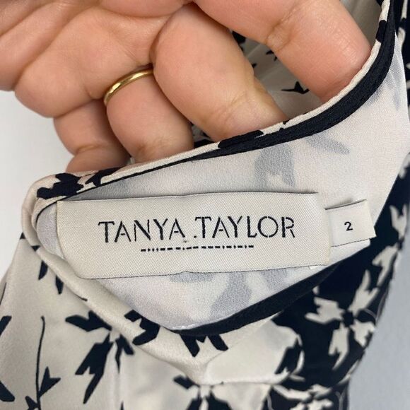 Tanya Taylor Asymmetrical Floral 100% Silk Midi Dress - Picture 11 of 13